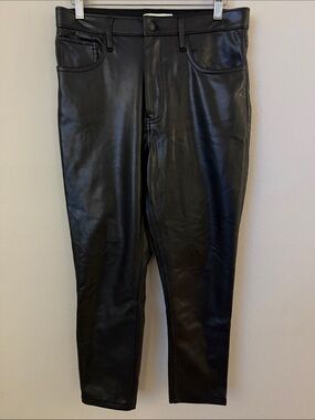 Abercrombie & Fitch Black Faux Leather Skinny Pants